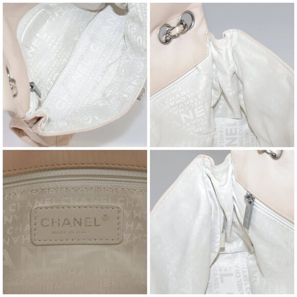 CHANEL Matelasse Chain Shoulder Bag Grained Calf Skin Pink CC Auth - Picture 13 of 15